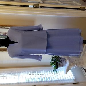 Draper's & Damon's lavender 2 pc skirt set Vneck 3/4 sleeve ruffle hem 10P EUC …